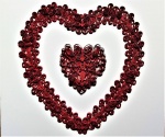 heart ~ triple filigree red